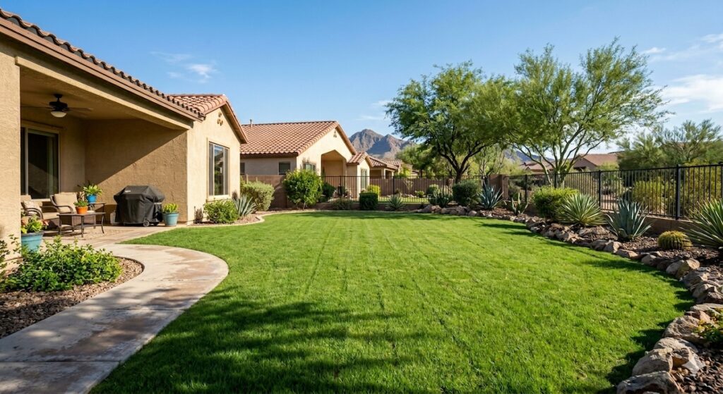Summer lawn in Phoenix, Arizona